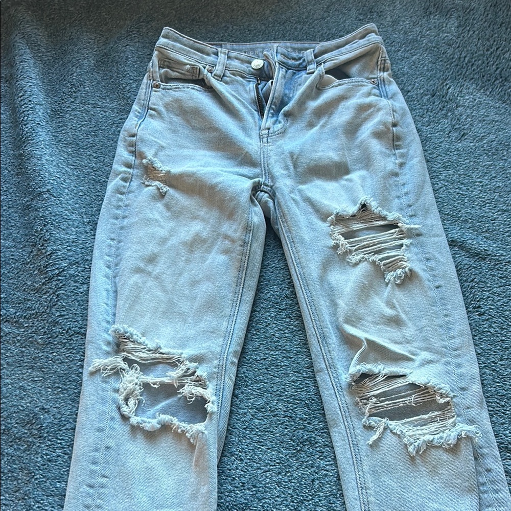 American Eagle Outfitters Blue Straight Leg Jeans - Picture 2 of 8